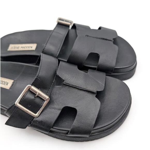 Steve Madden Mayhem Slide Sandal Open Toe Women's Black Size US8 EU39 - Picture 11 of 11